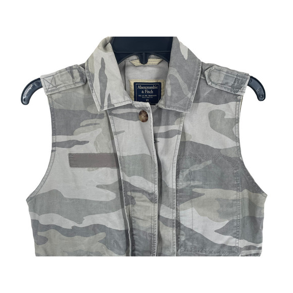 𝅺ambercrombie & FITCH CAMO PRINT JACKET VEST - Picture 4 of 13